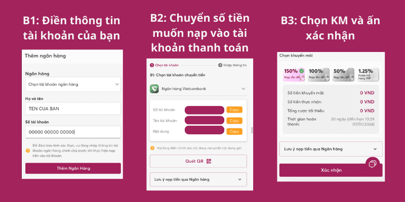 b1 dien thong tin tai khoan cua ban